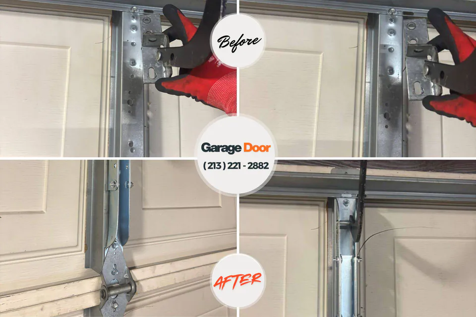 Before and after: garage door company Forreston, IL